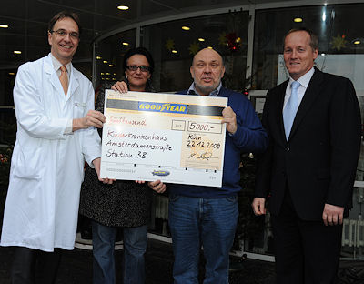 Goodyear жертвует деньги детской больнице.