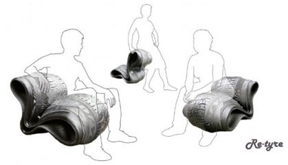 Кресла из старых покрышек