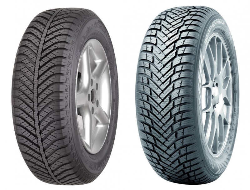 Goodyear Vector 4Seasons Gen-2 и Nokian WeatherProof 